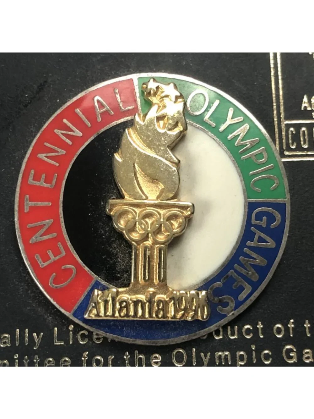 Aminco 1996 Olympic Games Collection Atlanta Torch Brooch Pin Souvenir
